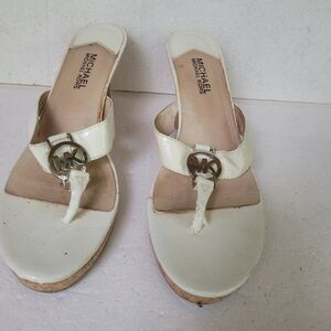 Michael Kors espadrille wedge thong sandals